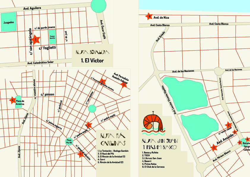 Mapa Ruta de Tapas Alicante 2013